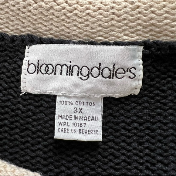 Bloomingdale's 90s Knitted Cardigan Colorblock Size 3X - Picture 11 of 12